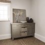 Grey Oak Sideboard with Baskets -  Ambleside