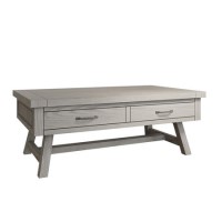 Large Grey Oak Coffee Table with Storage - Ambleside