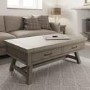 Large Grey Oak Coffee Table with Storage - Ambleside