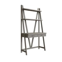 Grey Oak Desk with Bookcase & Storage - Ambleside