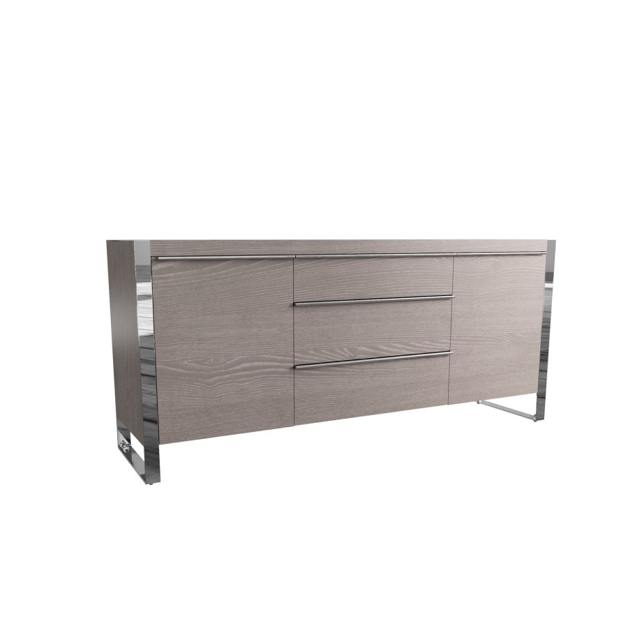 Large Grey Oak Effect Sideboard - Arabella