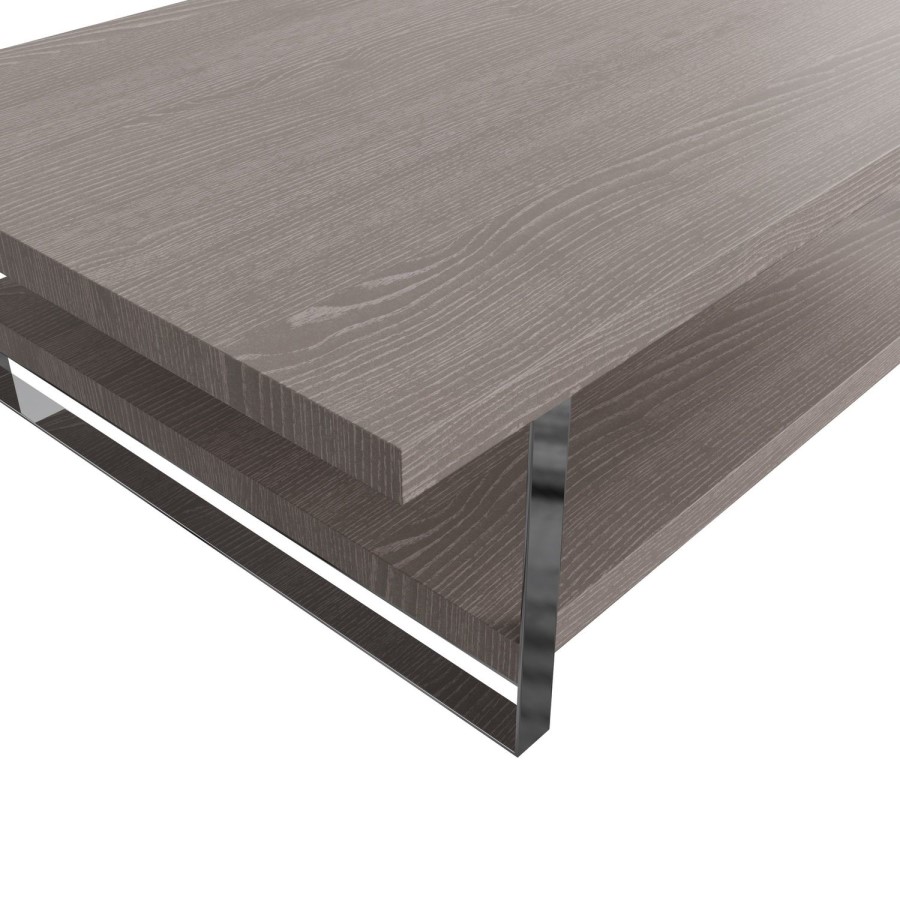 Large Grey Oak Effect Coffee Table - Arabella