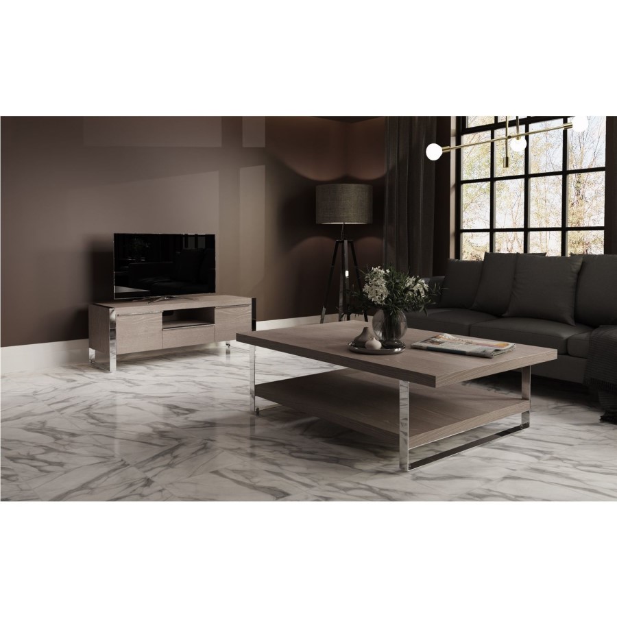 Large Grey Oak Effect Coffee Table - Arabella