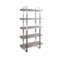 Large Bookcase in Grey Oak Effect - Arabella