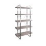 Large Bookcase in Grey Oak Effect - Arabella