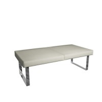 Taupe Faux Leather Dining Bench - Arabella