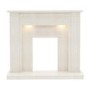 White Marble Freestanding Fireplace Surround with LED Lights - Be Modern