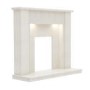 White Marble Freestanding Fireplace Surround with LED Lights - Be Modern