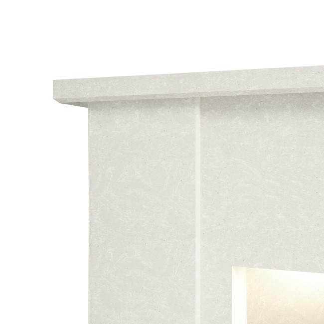 White Marble Freestanding Fireplace Surround with LED Lights - Be Modern