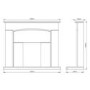 White Marble Fireplace Surround with LED Lights - 52 Inch - Be Modern Emeilia