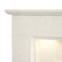 White Marble Fireplace Surround with LED Lights - 48 Inch - Be Modern Madalyn