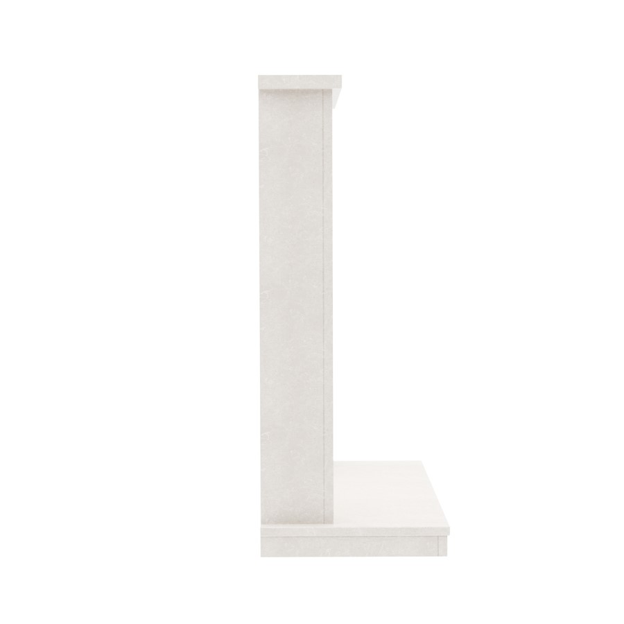 White Marble Freestanding Fireplace Surround with LED Lights - Be Modern Tasmin