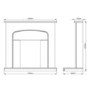 White Marble Freestanding Fireplace Surround with LED Lights - Be Modern Tasmin