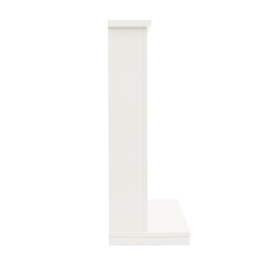 White and Grey Herringbone Electric Fireplace Suite with LED Lights - Be Modern