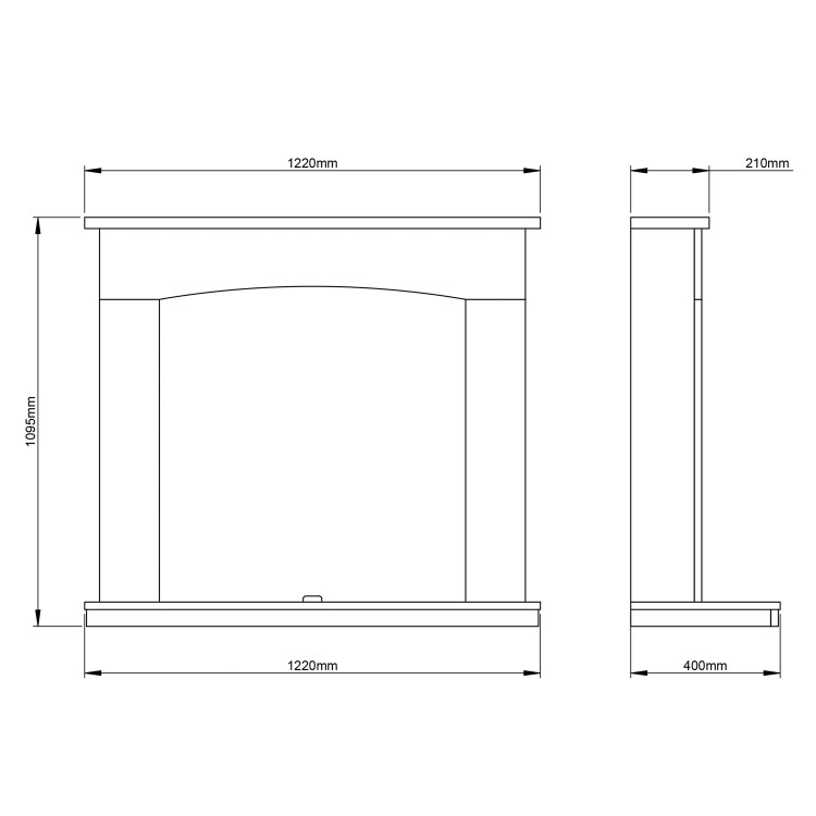 White and Grey Herringbone Electric Fireplace Suite with LED Lights - Be Modern