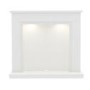 White and Grey Marble Electric Fireplace Suite with LED Lights - 46 Inch - Be Modern Millgate