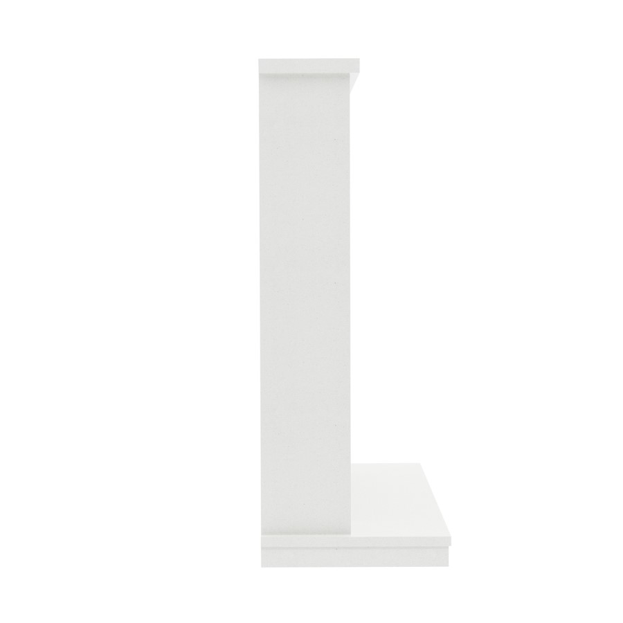 White and Grey Marble Electric Fireplace Suite with LED Lights - Be Modern Millgate