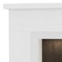 White and Grey Marble Electric Fireplace Suite with LED Lights - Be Modern Millgate