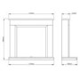 White and Grey Marble Electric Fireplace Suite with LED Lights - Be Modern Millgate