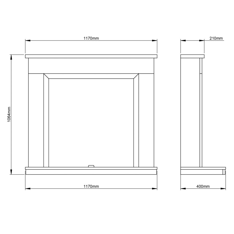 White and Grey Marble Electric Fireplace Suite with LED Lights - Be Modern Millgate
