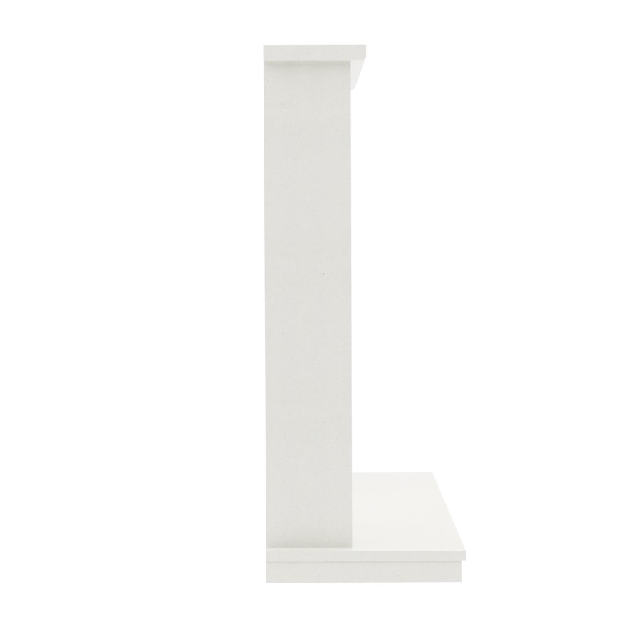 White Marble Freestanding Electric Fireplace Suite with LED Lights - Be Modern Elda