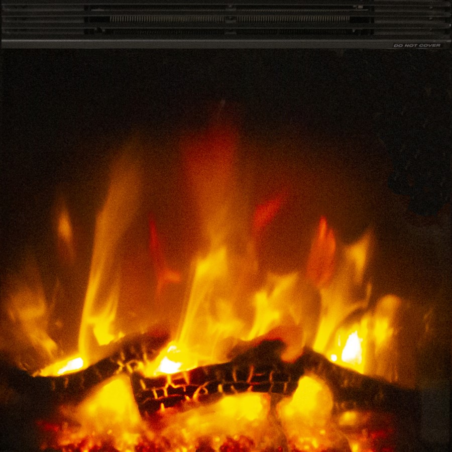 White Marble Freestanding Electric Fireplace Suite with LED Lights - Be Modern Elda