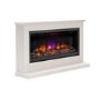 White and Grey Freestandsing Electric Fireplace Suite - 52 Inch - Be Modern Hansford