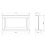 White and Grey Freestandsing Electric Fireplace Suite - 52 Inch - Be Modern Hansford