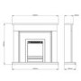 White Freestanding Electric Fireplace Suite with Chrome Insert - Be Modern