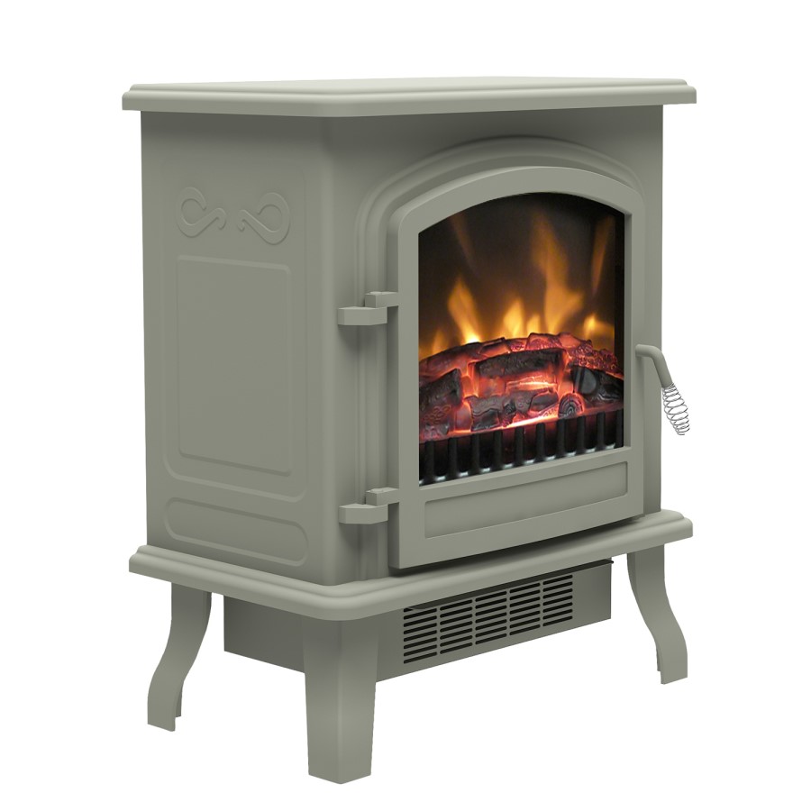 Grey Freestanding Electric Stove Fire - Be Modern Colman