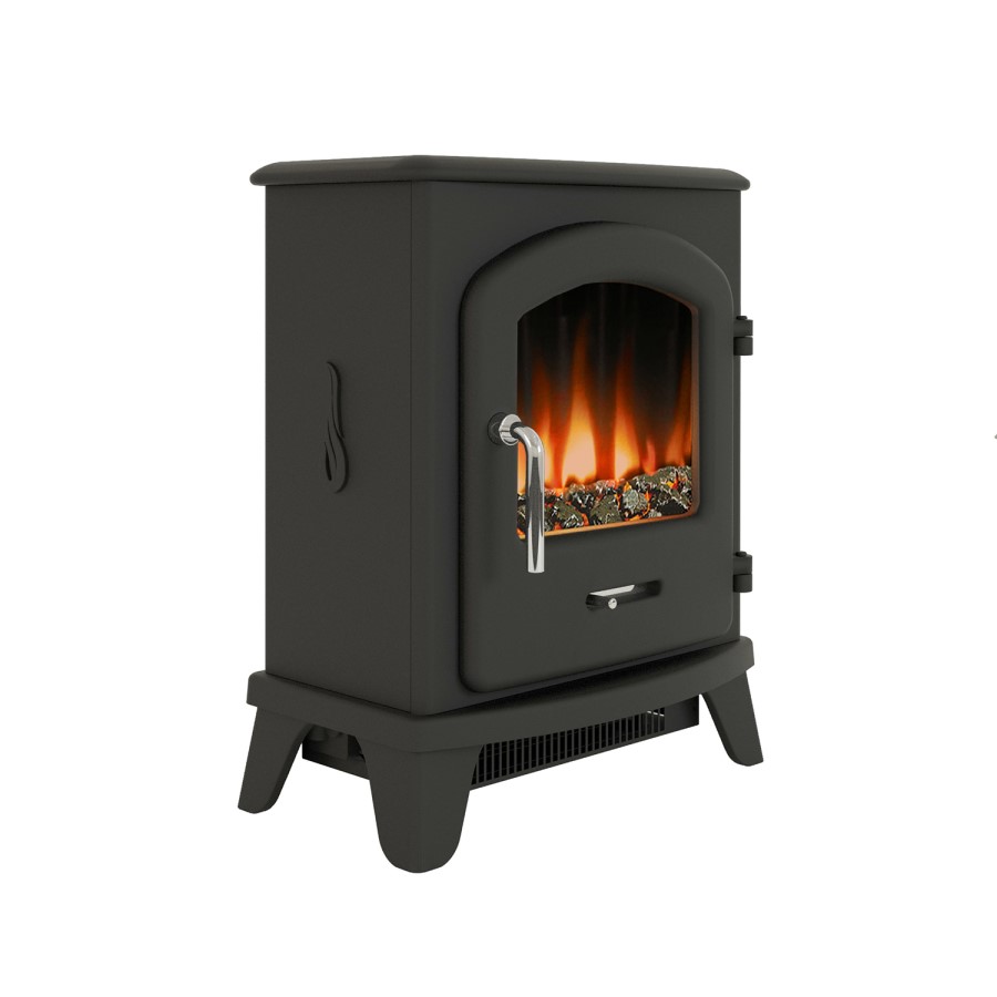 Grey Cast Iron Electric Stove Fireplace - Be Modern Serrano