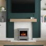 Grey Freestanding Log Effect Electric Stove Fireplace Suite - Be Modern Southgate