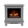 Grey Freestanding Log Effect Electric Stove Fireplace Suite - Be Modern Southgate