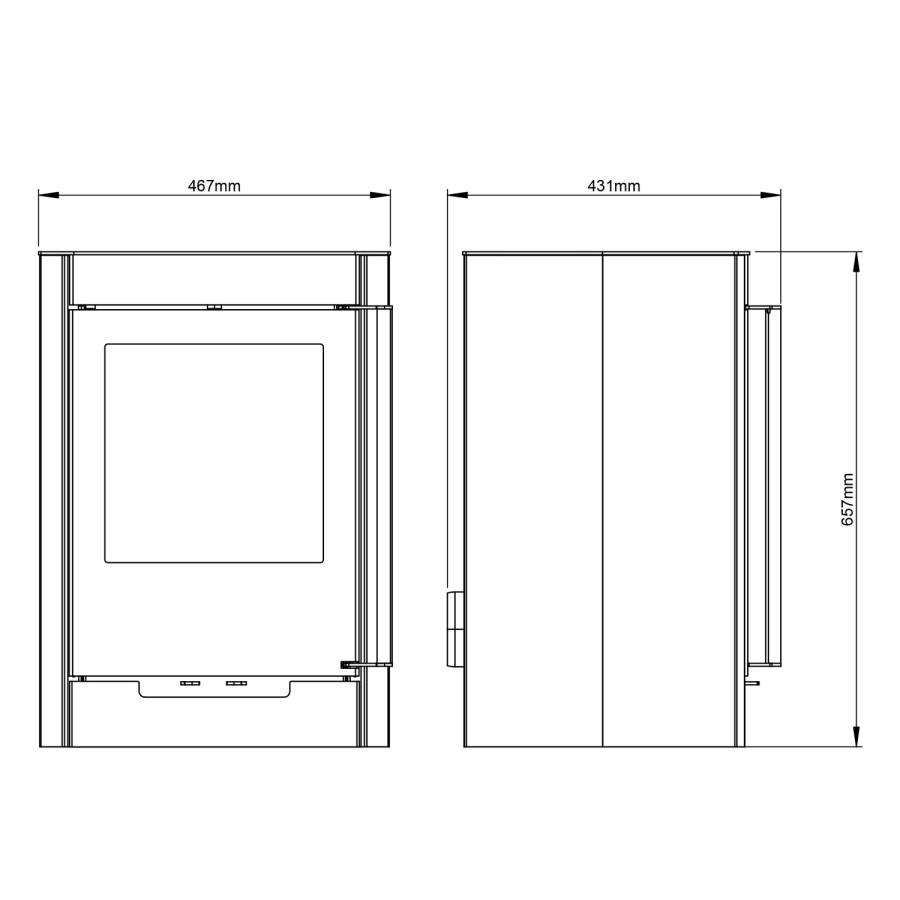Black Wood Burning Stove - Be Modern Hotspur