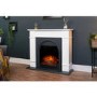 Adam White and Grey Electric Fireplace Suite 44" - Chesterfield