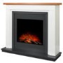 Adam White and Black Freestanding Electric Fireplace Suite 43" - Brentwood