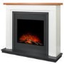 Adam Brentwood White and Black Freestanding Electric Fireplace Suite 43 Inch