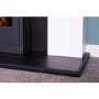 Miami Fireplace in Pure White & Black with Oslo Electric Inset Stove in Black 48 inch