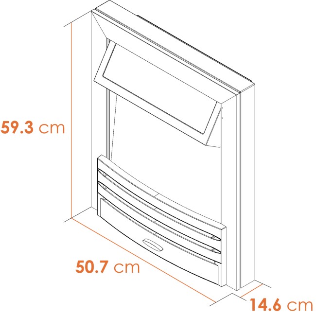 Adam Eclipse Chrome Inset Electric Fire with Remote Control