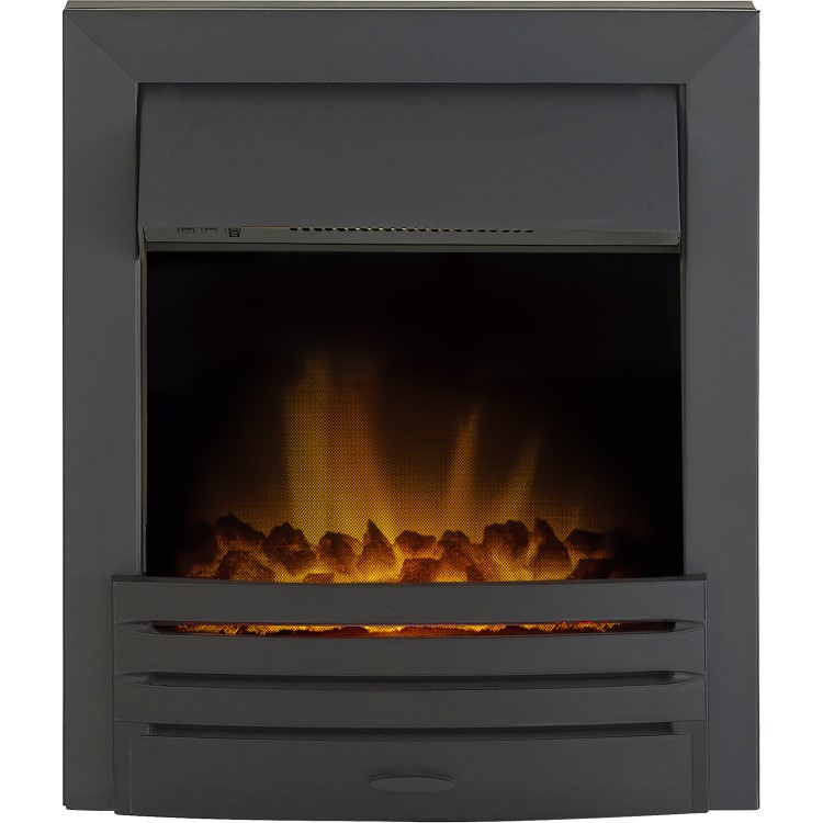 Adam Eclipse Black Inset Electric Fire with Remote Control