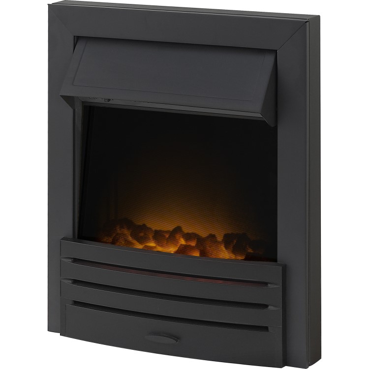 Adam Eclipse Black Inset Electric Fire with Remote Control