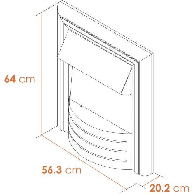 Adam Silver Inset Electric Fire - Lynx 3 in 1
