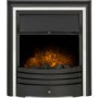 Adam Black and Brass Inset Electric Fireplace - Cambridge