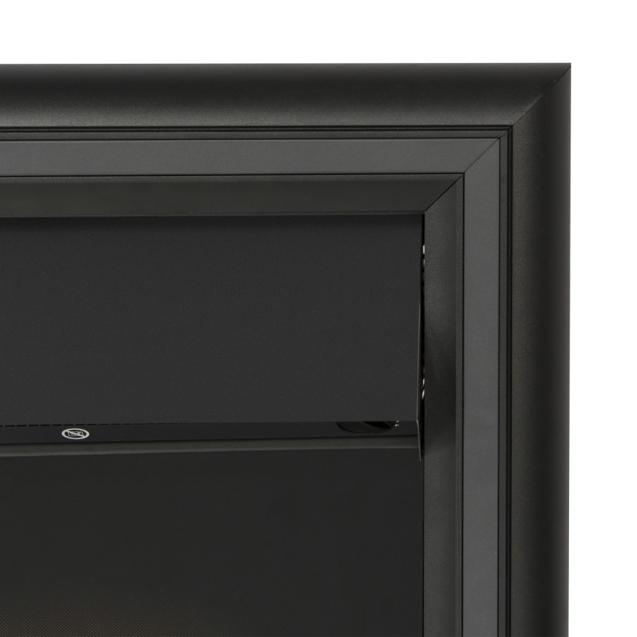 Adam Black and Brass Inset Electric Fireplace - Cambridge