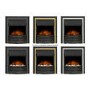 Adam Black and Brass Inset Electric Fireplace - Cambridge