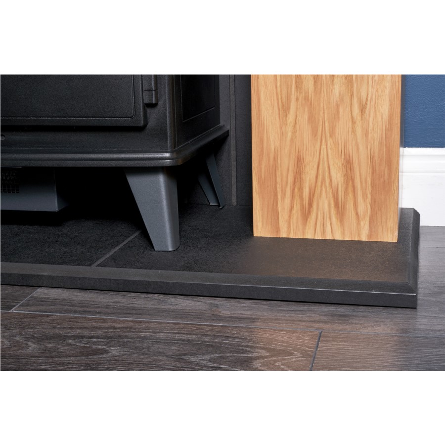Adam Fireplace in Oak & Black with Woodhouse Electric Stove 48 inch - New England
