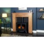 Adam Fireplace in Oak & Black with Woodhouse Electric Stove 48 inch - New England