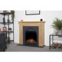 Oak and Grey Electric Fireplace Suite - 44 Inch - Adam Burlington
