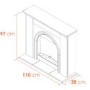 Oak and Grey Electric Fireplace Suite - 44 Inch - Adam Burlington