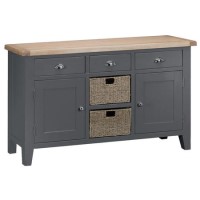 Large Dark Grey Sideboard with Storage 